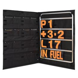 Brown and Geeson Standard Aluminium Pit Board Kit - Orange Numbers & Bag
