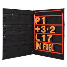 Brown and Geeson Standard Red Aluminium Pit Board Kit - Orange Numbers & Bag