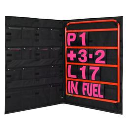 Brown and Geeson Standard Red Aluminium Pit Board Kit - Pink Numbers & Bag