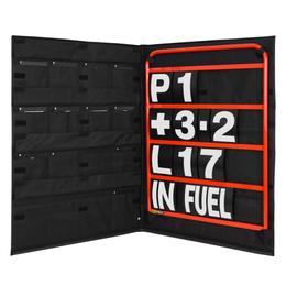Brown and Geeson Standard Red Aluminium Pit Board Kit - White Numbers & Bag