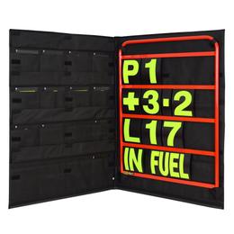 Brown and Geeson Standard Red Aluminium Pit Board Kit - Yellow Numbers & Bag