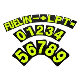 Brown and Geeson Standard Pit Board Number Set - Hi Vis Yellow