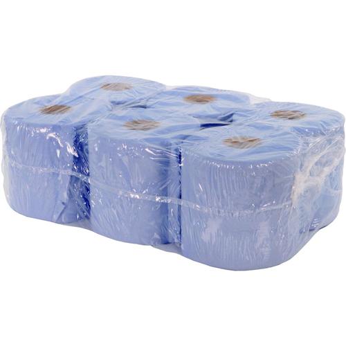 Brown and Geeson Blue Paper Towel Roll (x6) 2 Ply - 19cm x 19cm - 375 Sheets