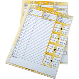 Brown and Geeson Chassis Set Up Sheets (Pad of 50)