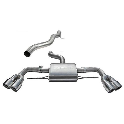 Cat Back System (Non-Resonated) Audi TTS (Quattro) Quad Exit TailPipes (from 2008 to 2014)