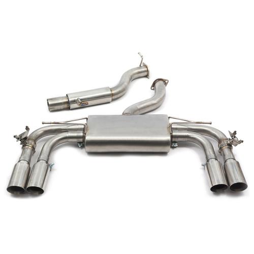 (Valved) Cat Back System (Resonated) Audi S3 (8V) (3 Door) (from 2013 to 2017)