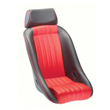 Cobra Stock Classic CS Bucket Seat - Black Vinyl with Piping