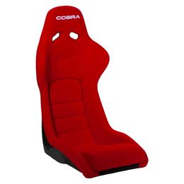 Cobra Stock Nogaro Clubsport Seat (with Harness Slots) - Ebisu Edition - Red Nylon - Large Logo