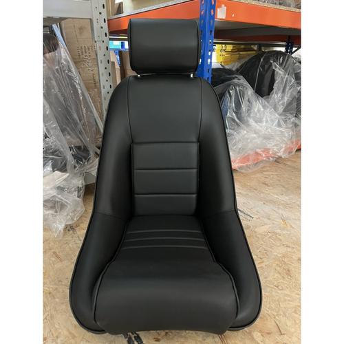 Cobra Stock Classic RS Bucket Seat - Black Vinyl with Piping