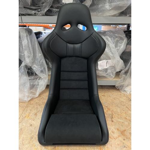 Cobra Stock Nogaro Circuit Seat (with Harness Slots) - Black Amalfi + Dinamica Centres - US Spec