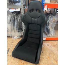 Cobra Stock Nogaro Circuit Seat (with Harness Slots) - Black Amalfi + Dinamica Centres - US Spec