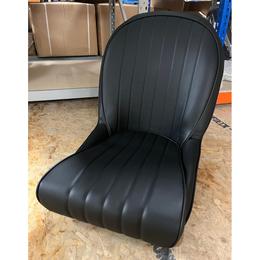 Cobra Stock Roadster SS Bucket Seat - Black Vinyl with Piping