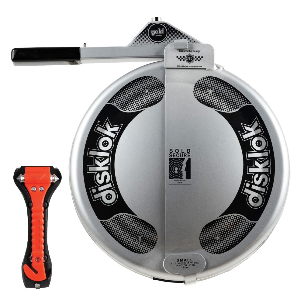 Disklok Steering Wheel Lock Gold Edition + Free Safety