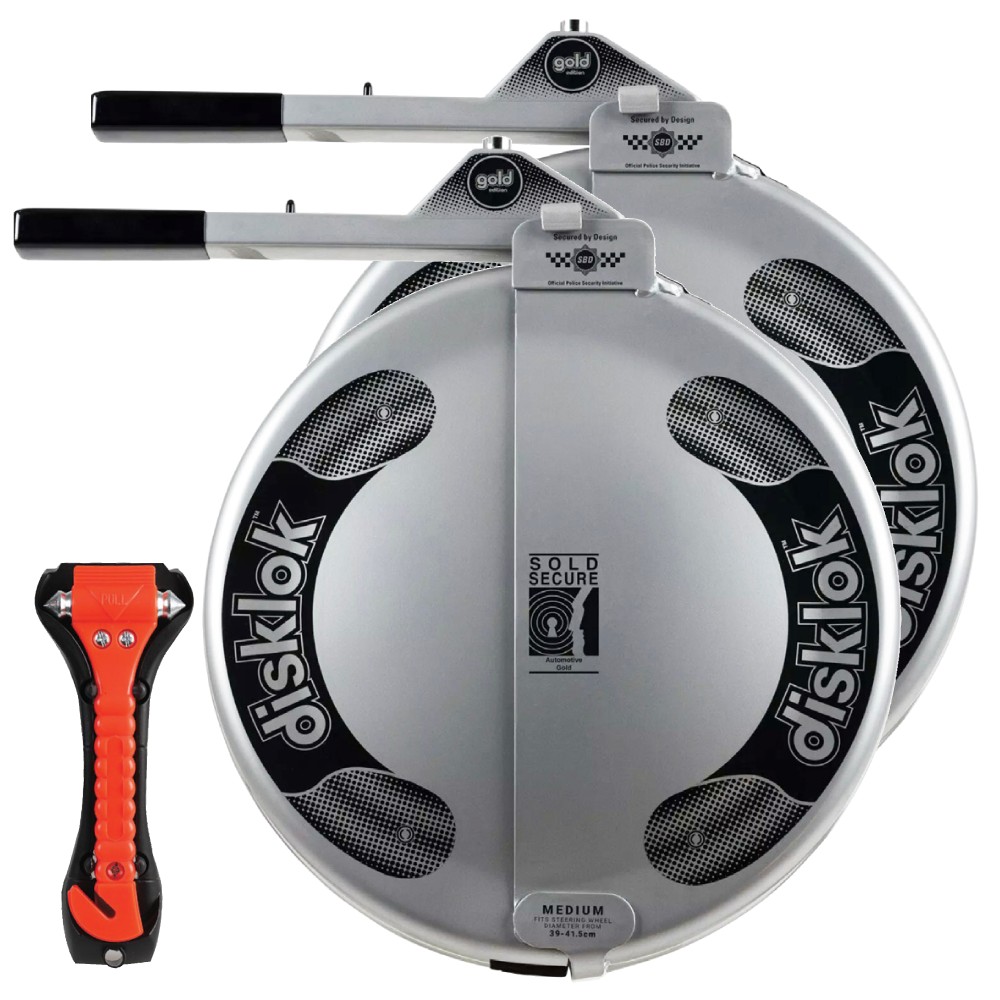 Disklok Twin Pack Medium + Free Safety Hammer (MEDx2+SH) | Carnoisseur