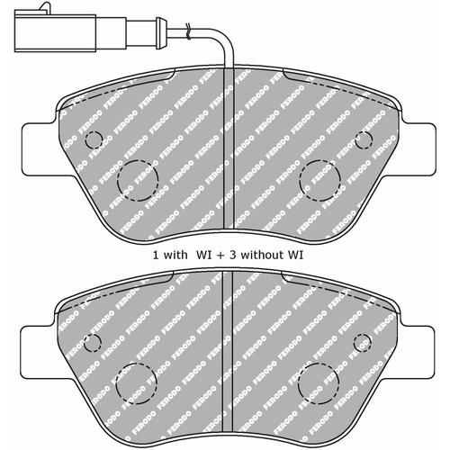 DS Performance Front Brake Pads Lancia MUSA (350) (1.3 D Multijet) (from 2004 onwards)