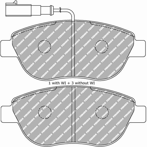 DS Performance Front Brake Pads Fiat DOBLO (119) (1.4) (from 2005 onwards)
