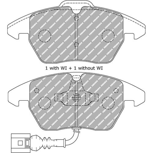 DS Performance Front Brake Pads Volkswagen Caddy Maxi (IV) (2.0 TDi 16v (2CH,2CJ)) (from 2010 onwards)