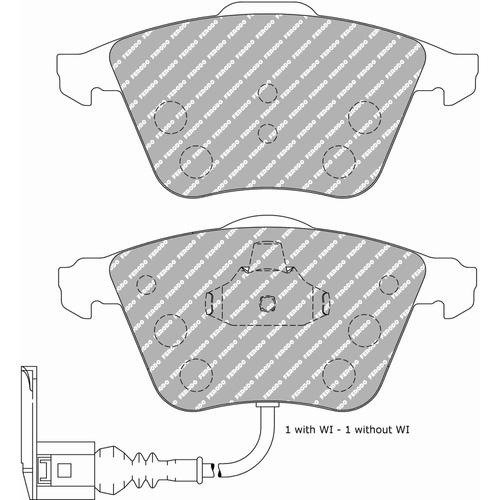DS Performance Front Brake Pads Volkswagen GOLF V (1K1) (3.2 R32 4motion) (from 2005 to 2008)