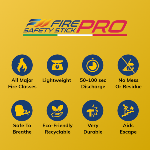 Fire Safety Stick Pro 6 Pack + Free Stick and Safety Hammer
