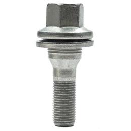 Forged Replacement Wheel Bolt Set - 41mm M12x1.25, Flat seat, 17mm hex, washer