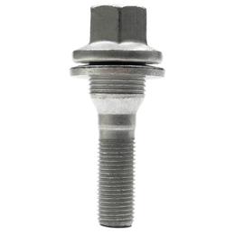 Forged Replacement Wheel Bolt Set - 46mm M12x1.25, Flat seat, 17mm hex, washer