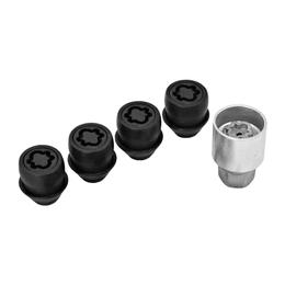 Forged Locking Wheel Nuts (x4) - M14x1.5, 60° seat, black, 21mm hex, 29.8mm long