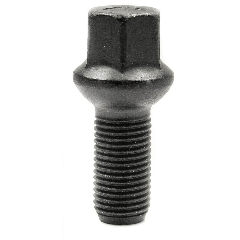 Forged Replacement Wheel Bolt Set 28mm M14x1.5 R13 seat black 17mm hex