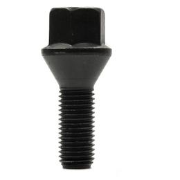 Forged Replacement Wheel Bolt Set - 26mm M12x1.5, 60° seat, black, 17mm hex
