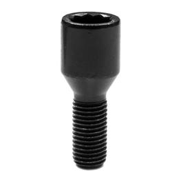Forged Replacement Tuner Wheel Bolt Set - 28mm M12x1.25, 60° seat, black, 17/19mm hex