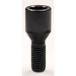 Forged Replacement Tuner Wheel Bolt Set - 24mm M12x1.5, 60° seat, black, 17/19mm hex