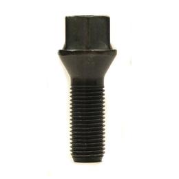 Forged Replacement Wheel Bolt Set - 30mm M12x1.5, 60° seat, black, 17mm hex