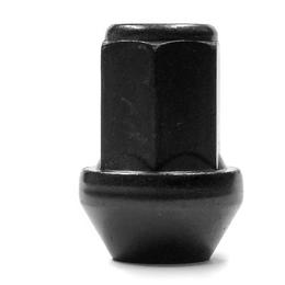 Forged Replacement Wheel Nut Set - M12x1.25, 60° seat, black, 17mm hex, 34mm long