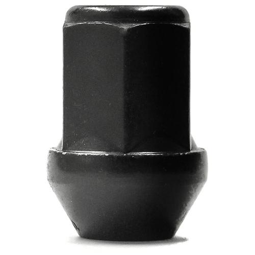 Forged Replacement Wheel Nut Set - M12x1.25, 60° seat, black, 19mm hex, 34mm long