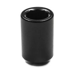 Forged Replacement Tuner Wheel Nut Set - M12x1.25, 60° seat, black, 17/19mm hex, 37mm long