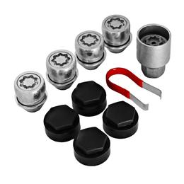 Forged Locking Wheel Nuts (x4) - 1/2" UNF, 60° seat, 19mm hex, 34mm long