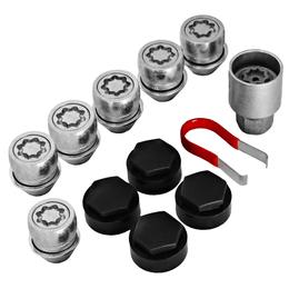 Forged Locking Wheel Nuts (x6) - 1/2" UNF, 60° seat, 19mm hex, 34.5mm long