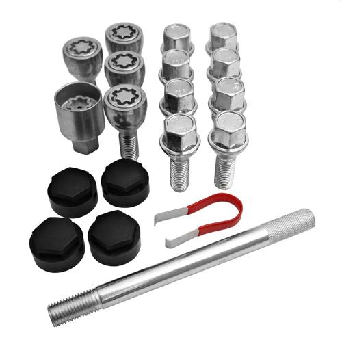 Replacement Wheel Bolt Package with Locking Bolts Citroen Saxo (3 bolt) (from 1996 to 2004)