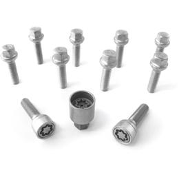 H&R Full Axle Wheel Bolt Set - 28mm M12x1.5, R12 seat, 17mm hex