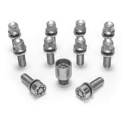 H&R Full Axle Wheel Bolt Set - 32mm M14x1.5, R13 seat, 17mm hex