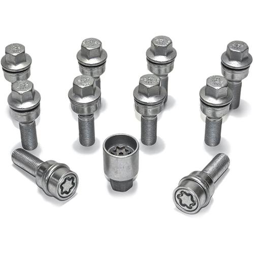 H&R Full Axle Wheel Bolt Set - 30mm M14x1.5, R14 seat, 17mm hex