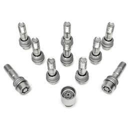 H&R Full Axle Wheel Bolt Set - 44mm M15x1.25, R14 seat, 17mm hex