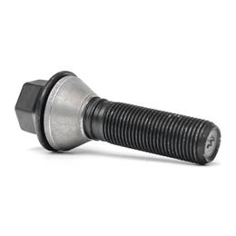 H&R Replacement Wheel Bolt Set - 28mm M14x1.25, 60° seat, Black, 17mm hex