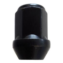 H&R Replacement Wheel Nut Set - M12x1.5, R12 seat, Black, 19mm hex, 28.5mm long