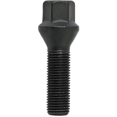 H&R Replacement Wheel Bolt Set - 30mm M14x1.5, 60° seat, Black, 17mm hex