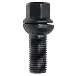 H&R Replacement Wheel Bolt Set - 32mm M14x1.5, R13 seat, Black, 17mm hex