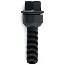 H&R Replacement Wheel Bolt Set - 49mm M14x1.5, R14 seat, Black, 19mm hex