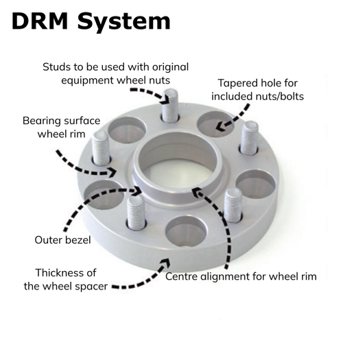 H&R PCD Adapters - 5x112 to 5x130, 66.5mm to 71.6mm bore, 45mm wide