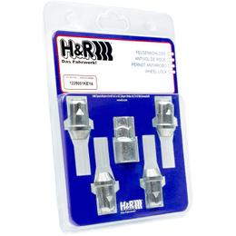 H&R Locking Wheel Nuts (Set of 4) - M12x1.5, 60° seat, 19/21mm hex, mm long