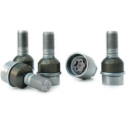 H&R Locking Wheel Bolts (Set of 4) - 44mm M14x1.5, R14 seat, 19mm hex