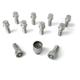 H&R Full Axle Wheel Bolt Set - 28mm M14x1.25, 60° seat, 17mm hex
